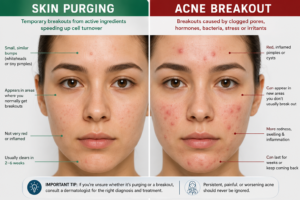Skin Purging vs Acne Breakout