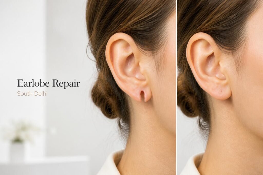 Earlobe Repair in South Delhi: Complete Guide to Torn, Stretched & Split Earlobes