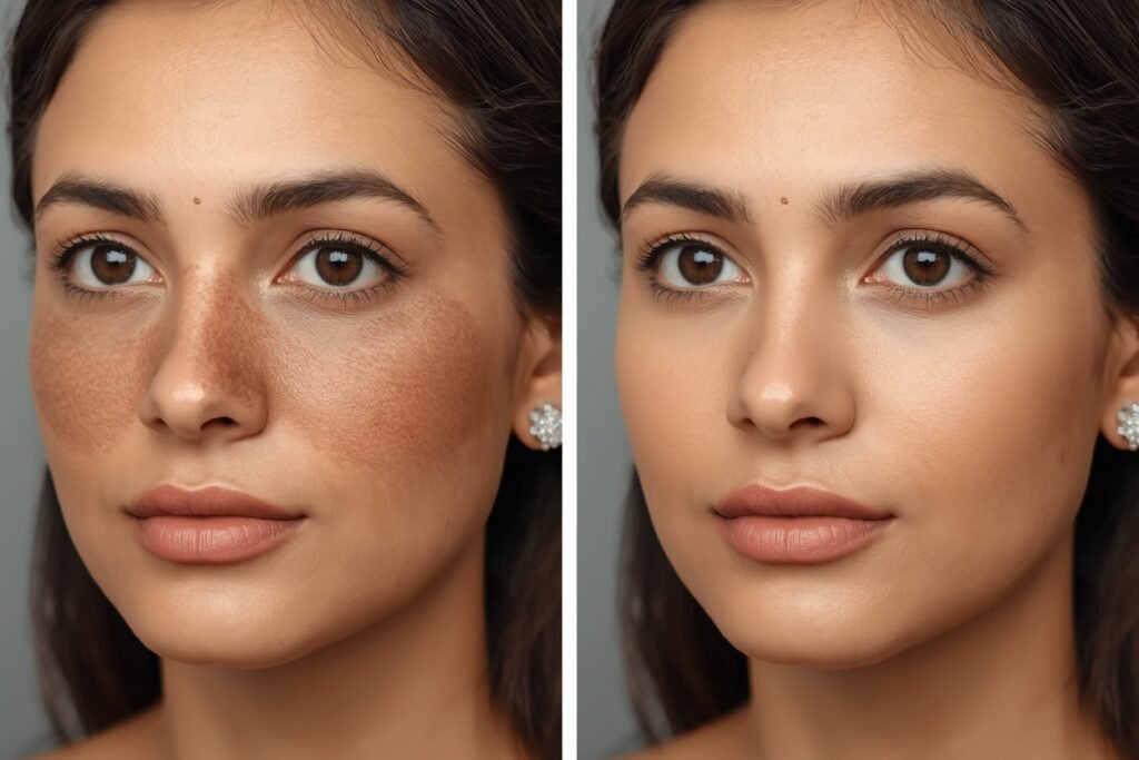 Facial melasma pigmentation