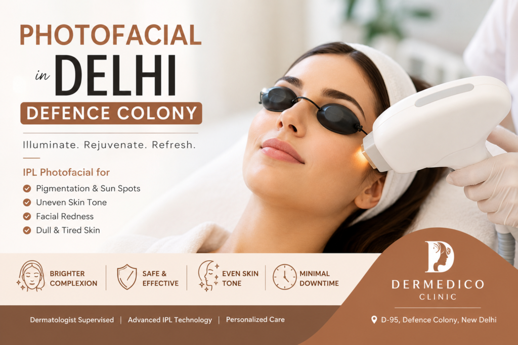Photofacial in Delhi Defence Colony: Benefits, Cost, Results & Why IPL Is a Popular Skin Treatment