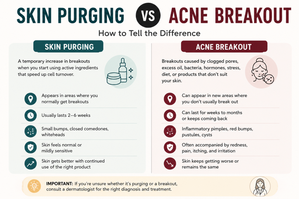 Skin Purging vs Acne Breakout