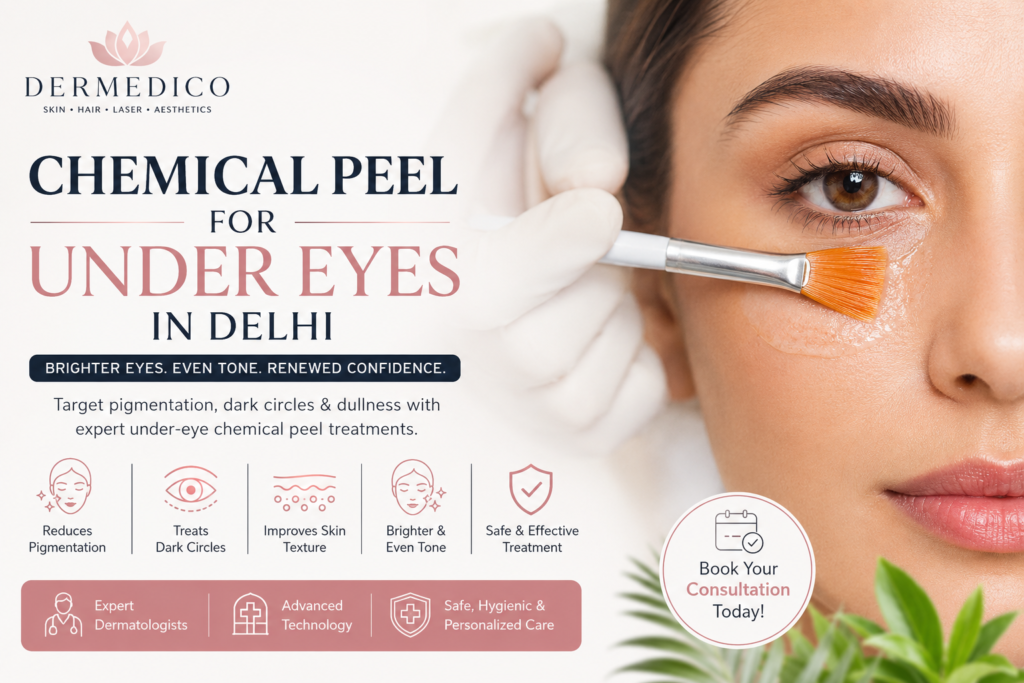 Chemical Peel for Under Eyes in Delhi: Benefits, Cost, Safety & Results